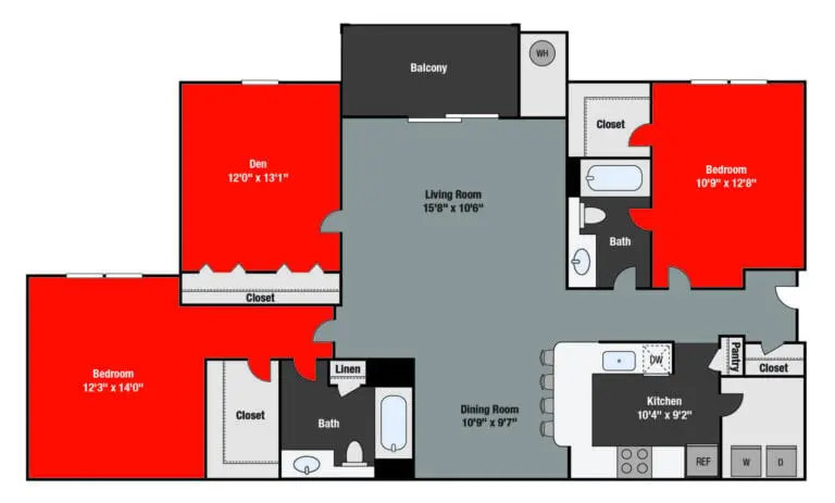Apartments For Rent TGM Ridge - Potomac with Den ...